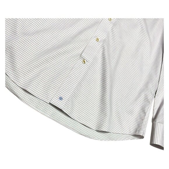 DAVID DONAHUE Luxury Non Iron Trim Fit Plaid Designer Business Dress Shirt - Picture 4 of 5